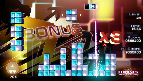 Lumines Electronic Symphony review screenshots